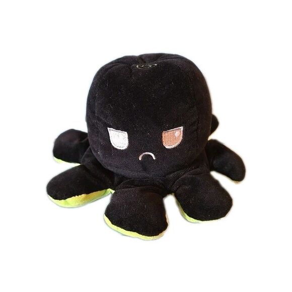 Teeturtle reversible octopus plush Happy/angry Small 11",around Head 6" Diameter - Picture 1 of 9